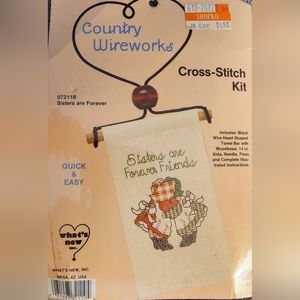 Country Wireworks Sisters are forever friends cross-stitch kit